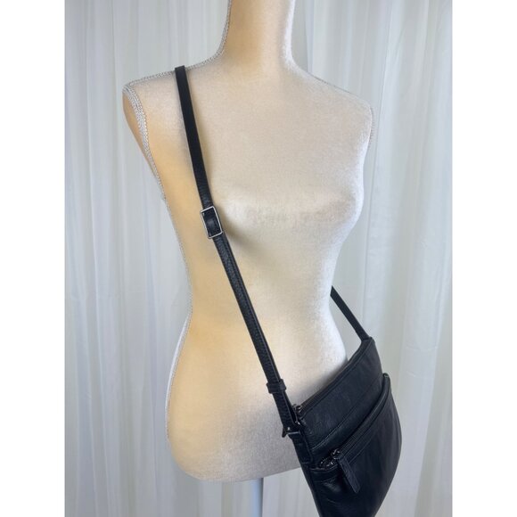 Women's Margot Black Crossbody Leather Bag Handbag Purse Size Small - Picture 10 of 10